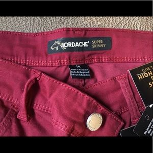 Burgundy Jordache High Rise Skinny Jean